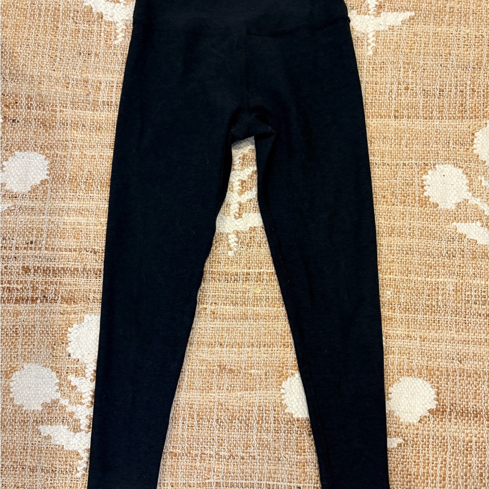 Beyond Yoga Caught in the Midi Spacedye Black Leggings